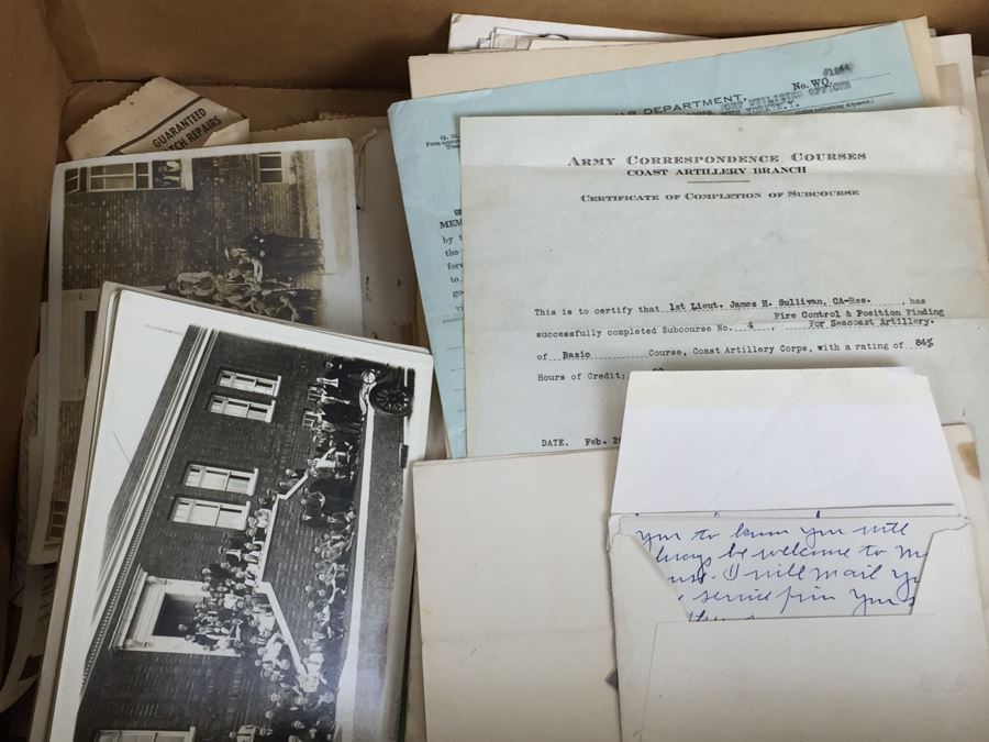 Keepsake Collectible Lot With Old B&W Photographs, War Related Ephemera, Military Ribbon, Bates College Memorabilia [Photo 15]