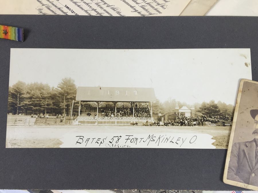 Keepsake Collectible Lot With Old B&W Photographs, War Related Ephemera, Military Ribbon, Bates College Memorabilia [Photo 4]