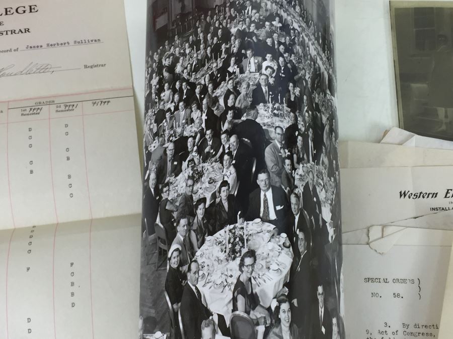 Keepsake Collectible Lot With Old B&W Photographs, War Related Ephemera, Military Ribbon, Bates College Memorabilia [Photo 10]