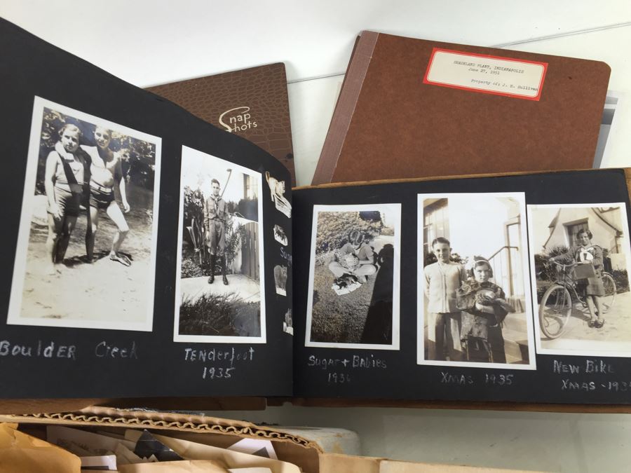 Hand Painted Portrait, Old B&W Photographs, Vintage Yellowstone Park Leather Scrapbook [Photo 14]