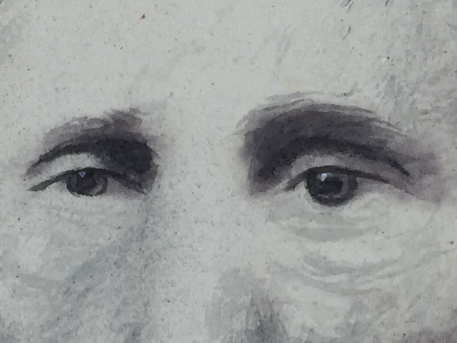 Hand Painted Portrait, Old B&W Photographs, Vintage Yellowstone Park Leather Scrapbook [Photo 5]