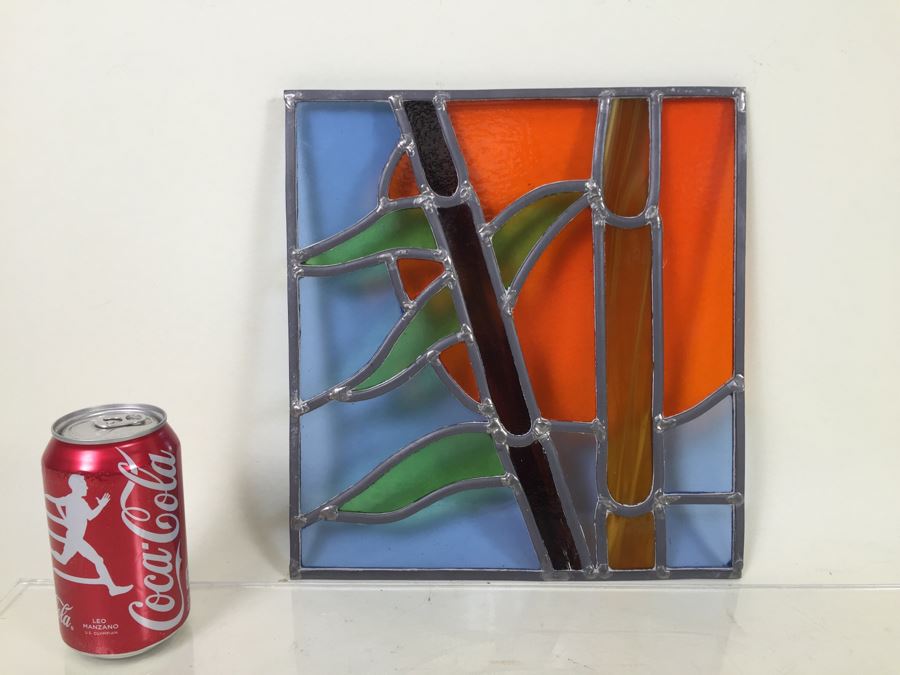 Bamboo Motif Stained Glass
