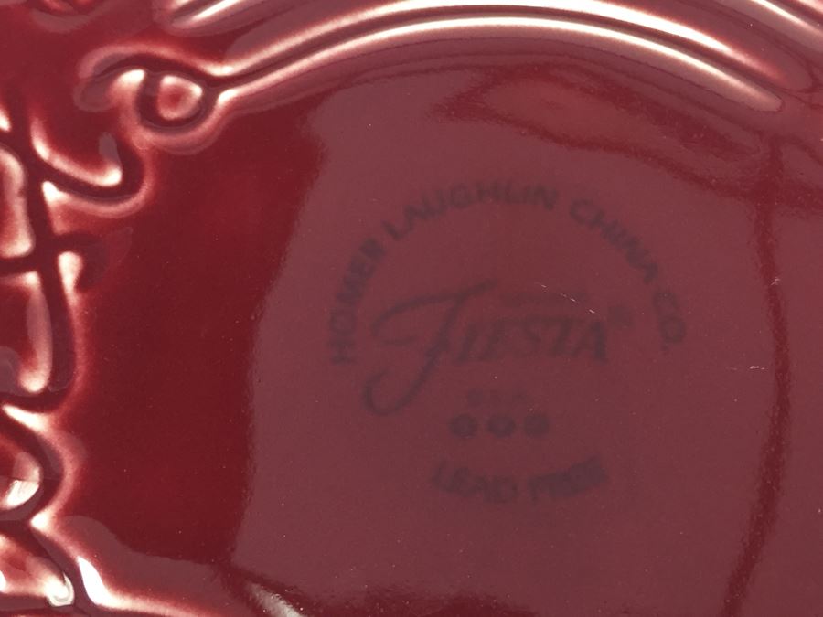 Set Of Burgundy Fiesta Ware Serving Bowls Homer Laughlin China Co [Photo 8]