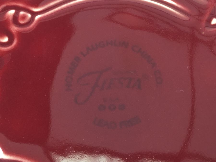 Set Of Burgundy Fiesta Ware Serving Bowls Homer Laughlin China Co [Photo 9]