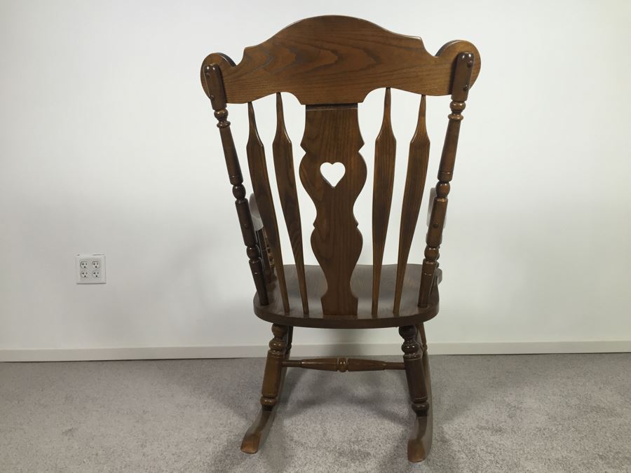 Solid S Bent & Bros Wooden Rocking Chair [Photo 6]