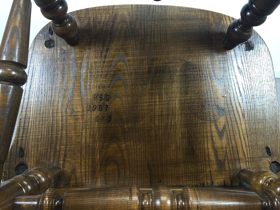 Solid S Bent & Bros Wooden Rocking Chair [Photo 7]