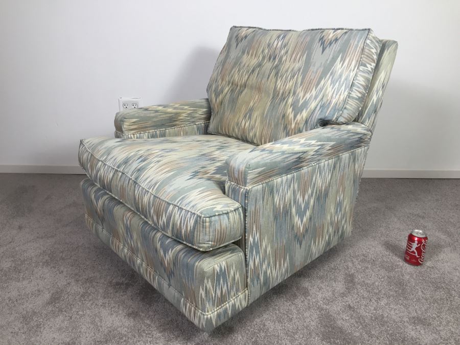 Reupholstered Mid-Century Chair With Ottoman [Photo 2]