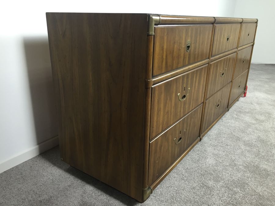 Hollywood Regency Drexel 9-Drawer Chest Of Drawers Dresser [Photo 6]