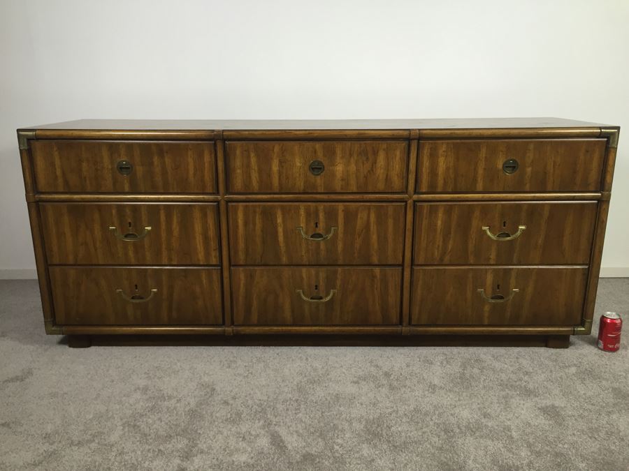 Hollywood Regency Drexel 9-Drawer Chest Of Drawers Dresser [Photo 4]