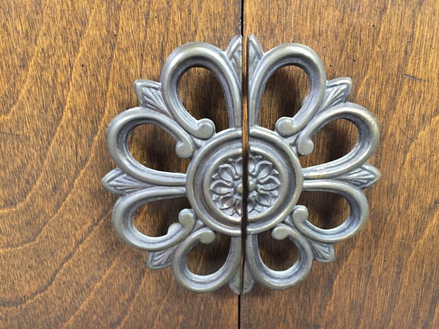 Vintage Wooden Low Cabinet On Casters [Photo 7]