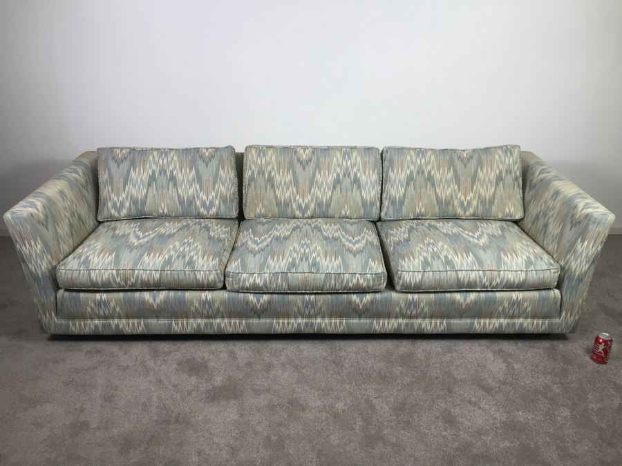Reupholstered Mid-Century Long Sofa Couch [Photo 5]