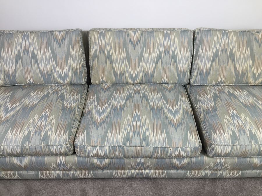 Reupholstered Mid-Century Long Sofa Couch [Photo 6]