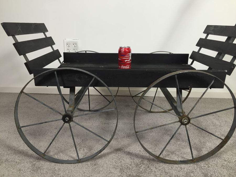 Black Metal And Wood Cart [Photo 5]