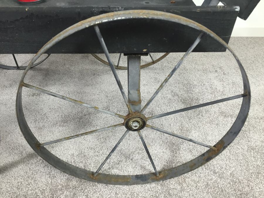 Black Metal And Wood Cart [Photo 6]