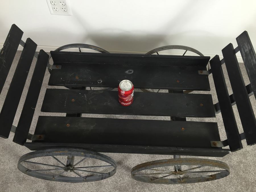 Black Metal And Wood Cart [Photo 7]