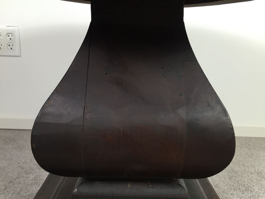 Solid Heavy Wooden Pedestal Table (Weight Shocked The Movers) [Photo 6]