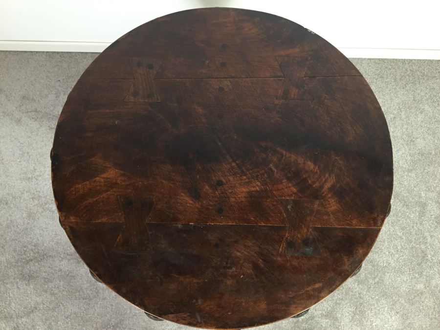Solid Heavy Wooden Pedestal Table (Weight Shocked The Movers) [Photo 13]