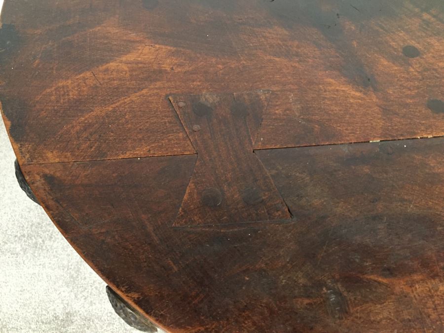 Solid Heavy Wooden Pedestal Table (Weight Shocked The Movers) [Photo 3]