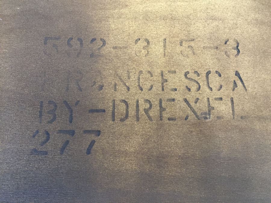 Oval Wooden Side Table Francesca By Drexel With Slide Out Tray [Photo 3]