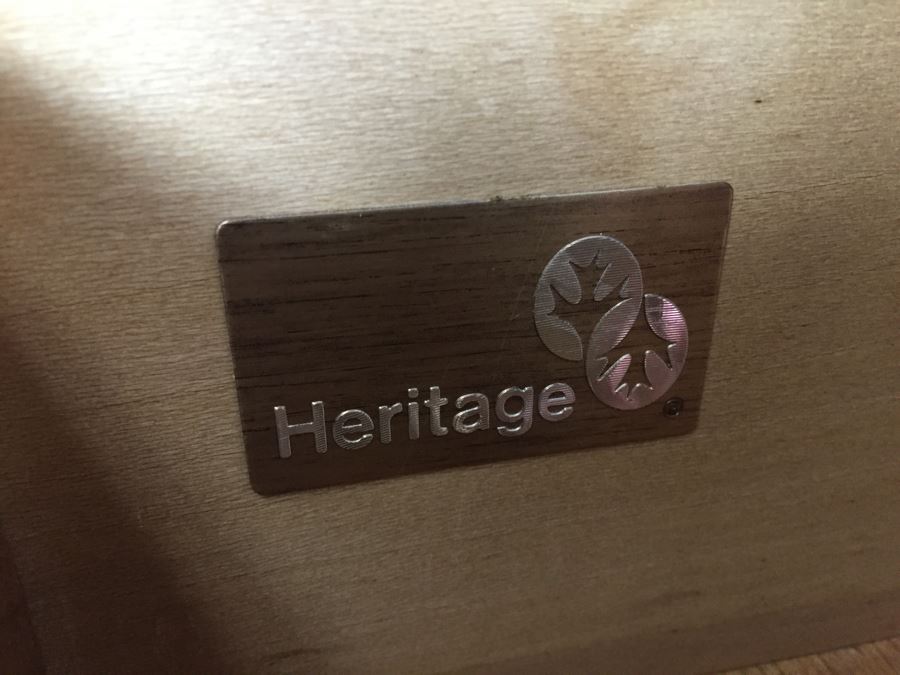 Stunning Drexel Heritage Classic Court Marble Top Table With Serpentine Drawers [Photo 2]