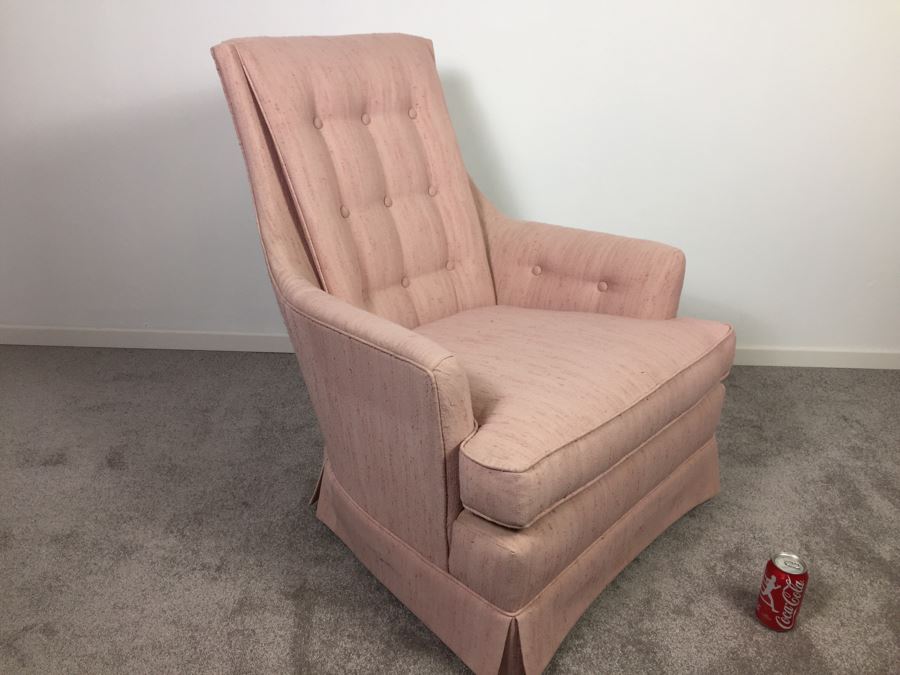 Mid-Century Pink Armchair Chair [Photo 2]