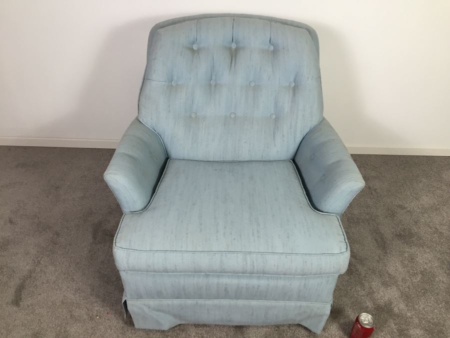 Mid-Century Light Blue Armchair Chair [Photo 5]