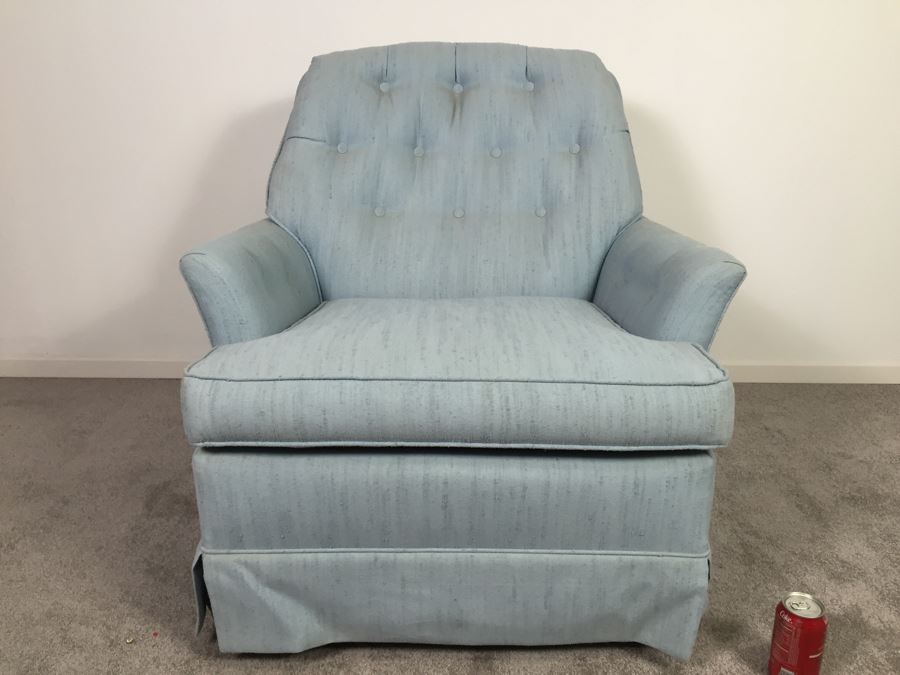 Mid-Century Light Blue Armchair Chair [Photo 4]