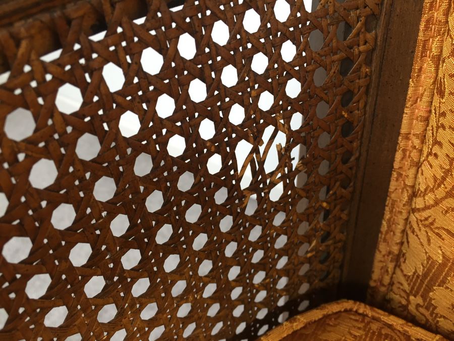 Tufted Armchair With Cane Sides [Photo 5]