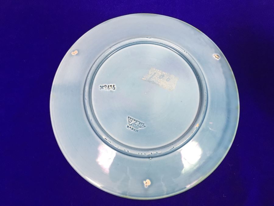 German Majolica Plate G Zell S Baden [Photo 7]