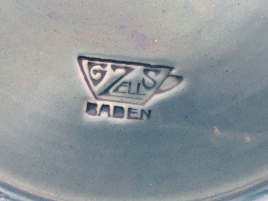 German Majolica Plate G Zell S Baden [Photo 3]