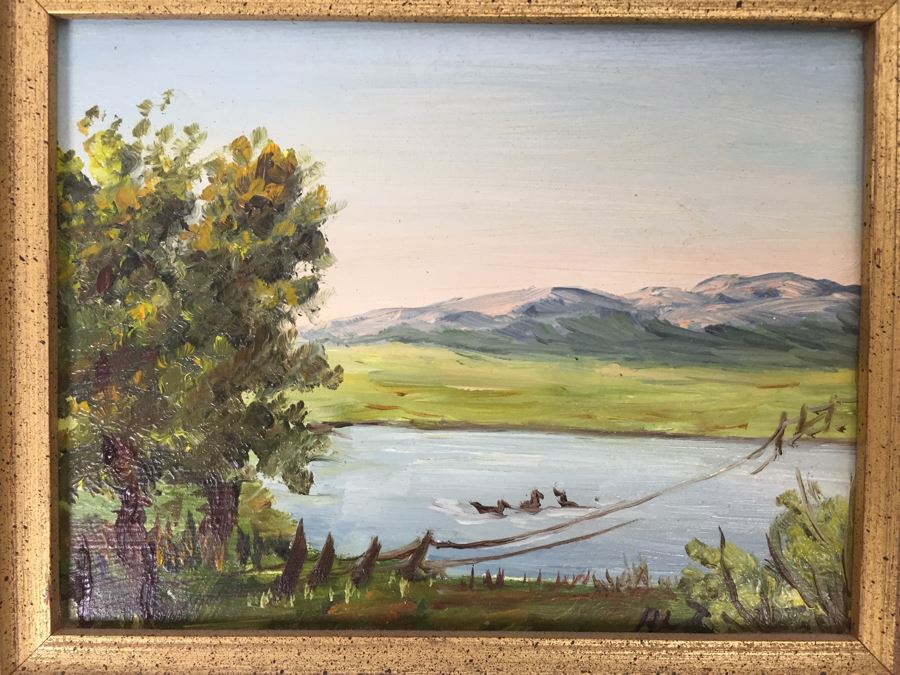 Pair Of Original Ruth Lovestedt Signed Oil Paintings In Nice Gilded Frames [Photo 7]