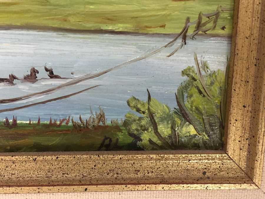 Pair Of Original Ruth Lovestedt Signed Oil Paintings In Nice Gilded Frames [Photo 8]