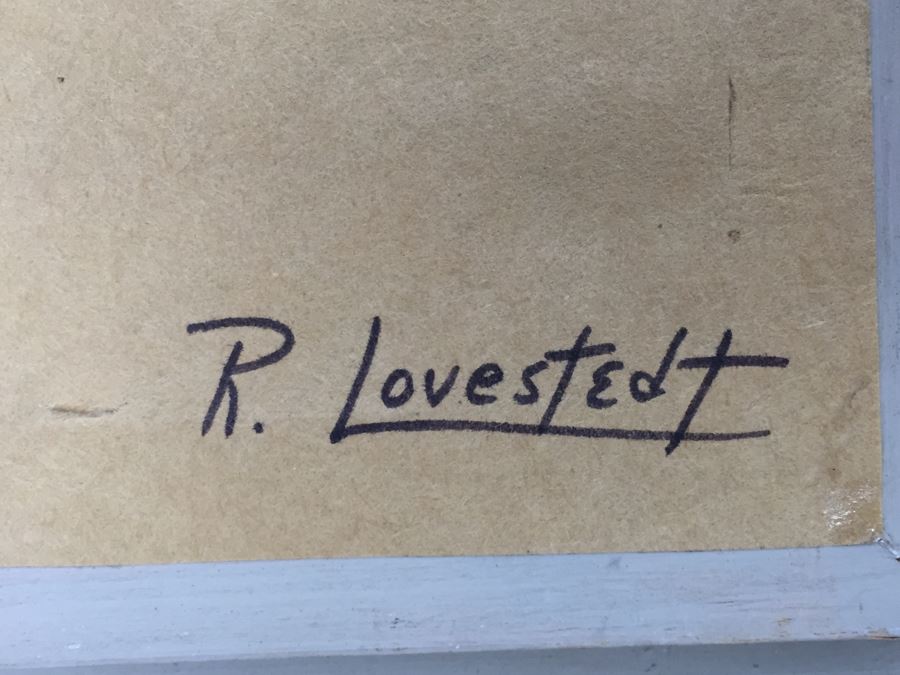 Pair Of Original Ruth Lovestedt Signed Oil Paintings In Nice Gilded Frames [Photo 12]