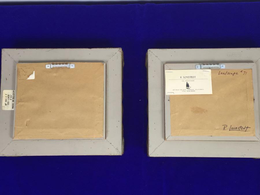 Pair Of Original Ruth Lovestedt Signed Oil Paintings In Nice Gilded Frames [Photo 10]