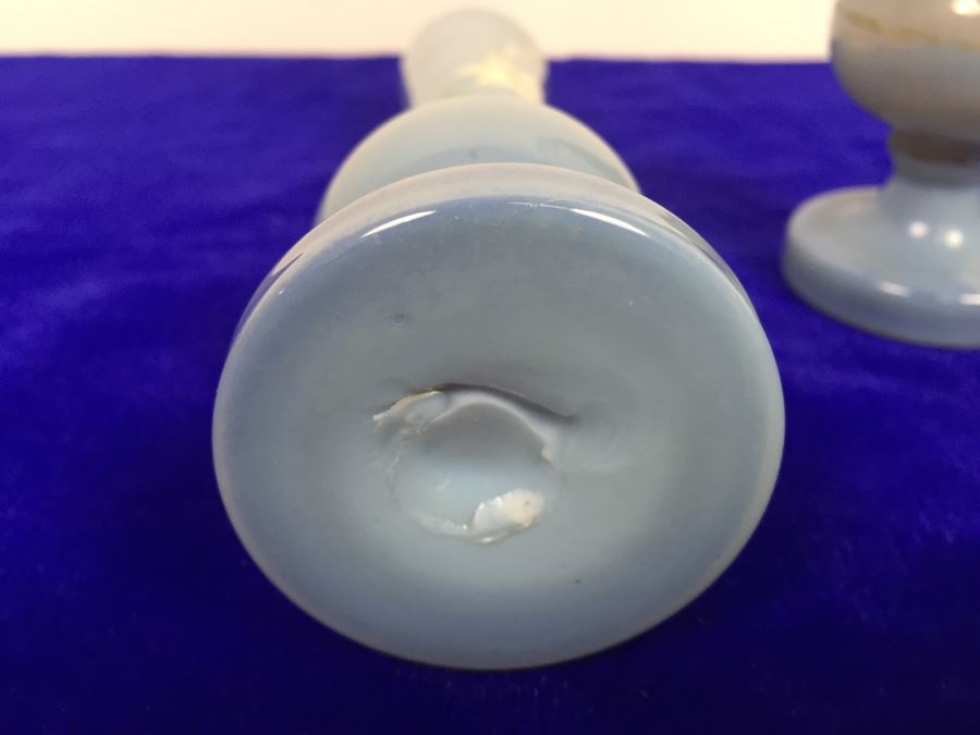 Pair Of Hand Painted Glass Vases [Photo 6]