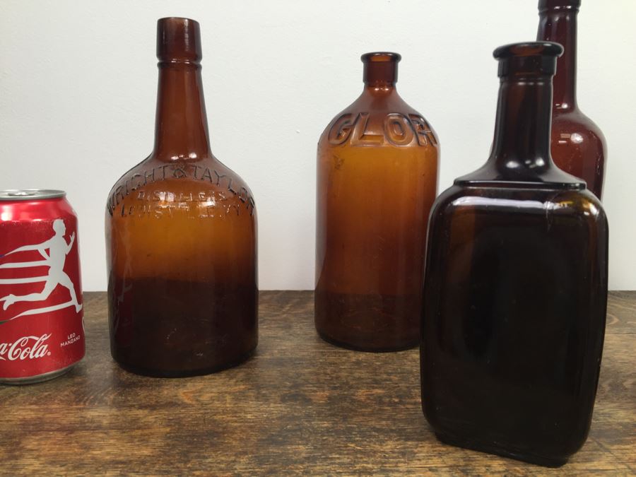 Collectible Amber Glass Bottles