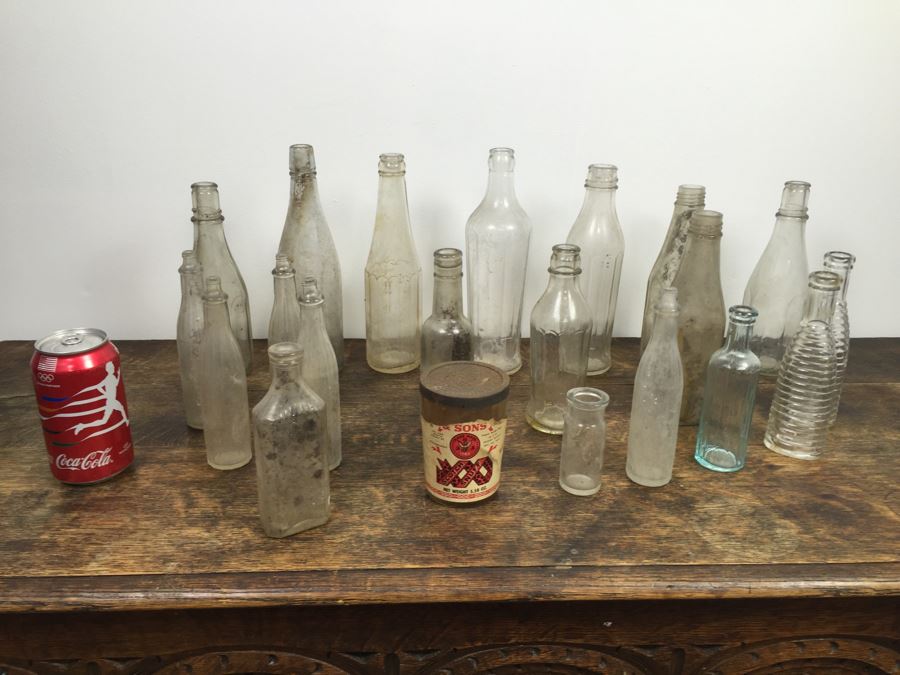 Collectible Clear Glass Bottles