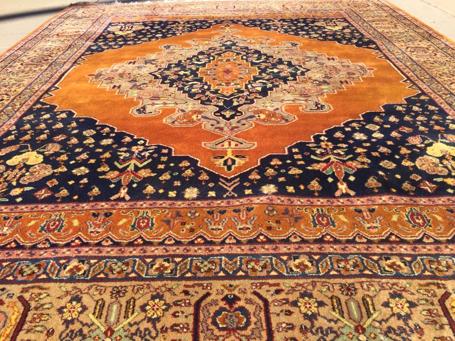 Stunning Large 12 x 9 Wood Hand Woven Rug By Pande Cameron Of New York Rusty Beige Made In India [Photo 6]