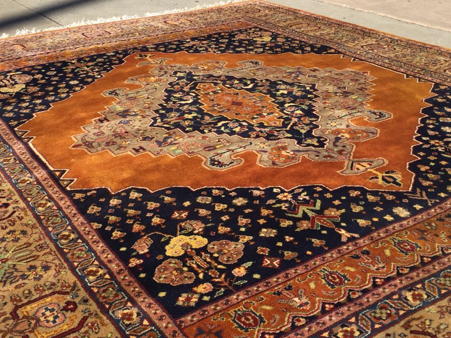 Stunning Large 12 x 9 Wood Hand Woven Rug By Pande Cameron Of New York Rusty Beige Made In India [Photo 13]