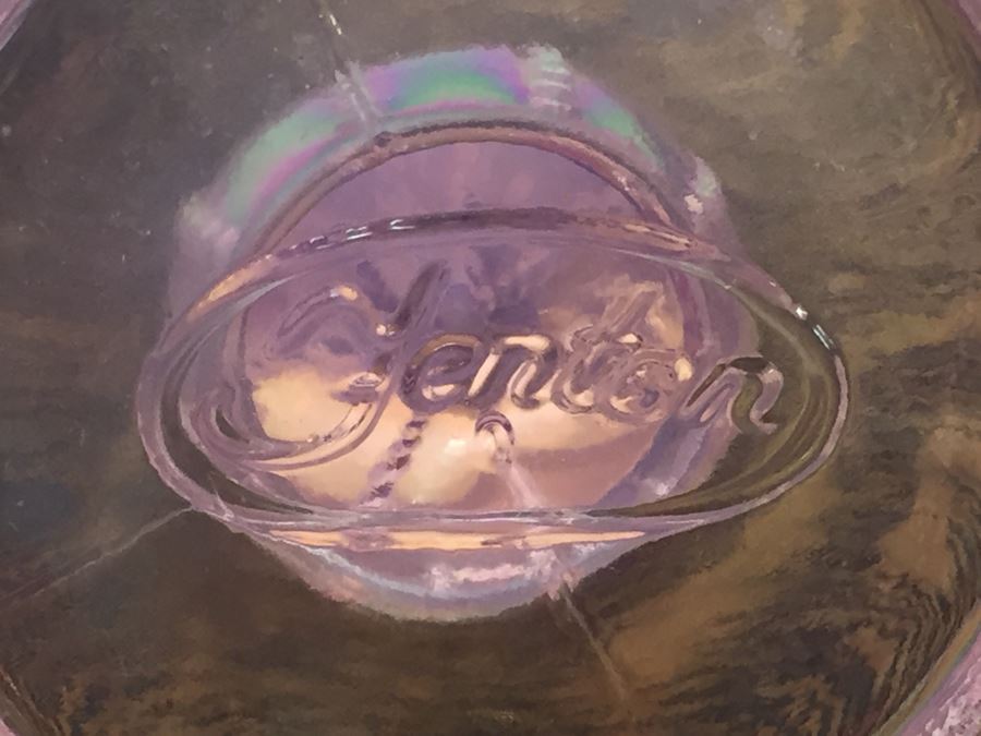 Fenton Pink Opalescent Hobnail Glass Candy Jar With Lid [Photo 11]