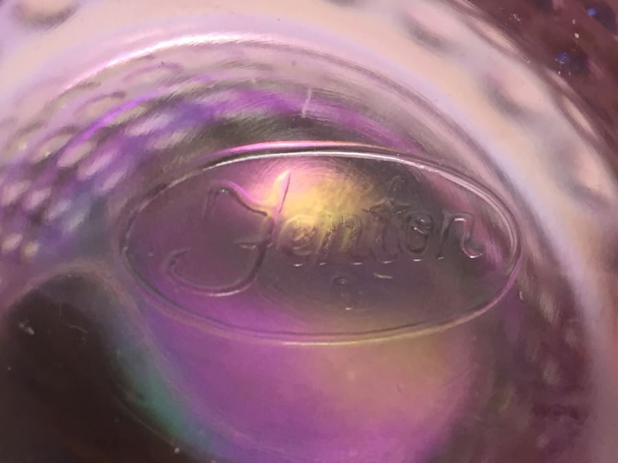 Fenton Pink Opalescent Hobnail Glass Candy Jar With Lid [Photo 3]