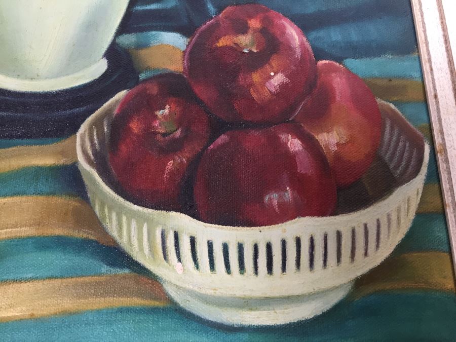 Original Signed Oil Painting By G.H. Cove Title 'Allegory' Featured in 1946 San Francisco Art Association 66th Annual SF Musem Of Art Woman Painted On Back Of Canvas [Photo 6]