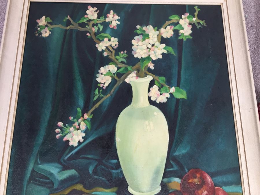 Original Signed Oil Painting By G.H. Cove Title 'Allegory' Featured in 1946 San Francisco Art Association 66th Annual SF Musem Of Art Woman Painted On Back Of Canvas [Photo 8]