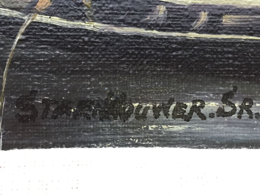 Original Oil Painting Signed Lower Right Steenhouwer Sr. European Streetscape [Photo 15]