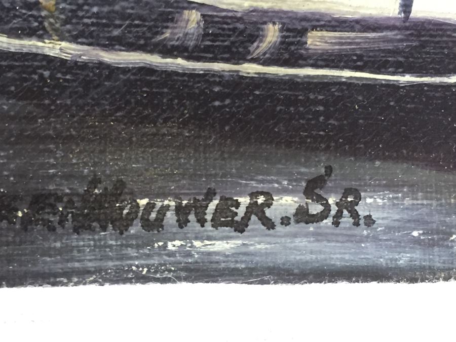 Original Oil Painting Signed Lower Right Steenhouwer Sr. European Streetscape [Photo 14]