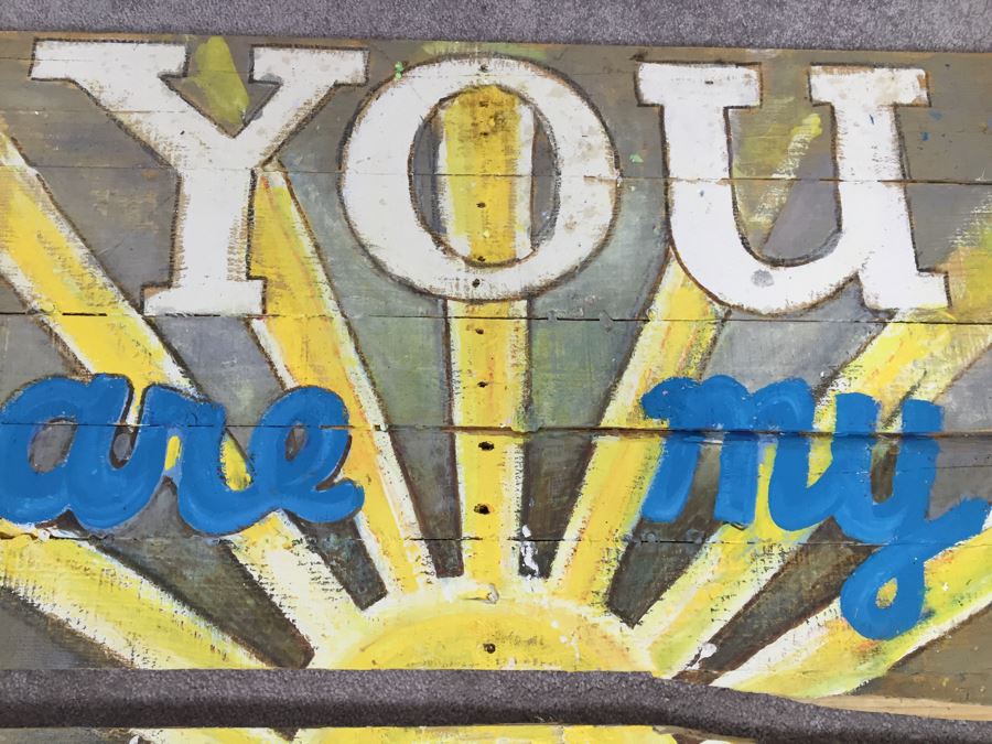 Hand Painted Wooden Sign 'You Are My Sunshine' In 2 Pieces [Photo 5]