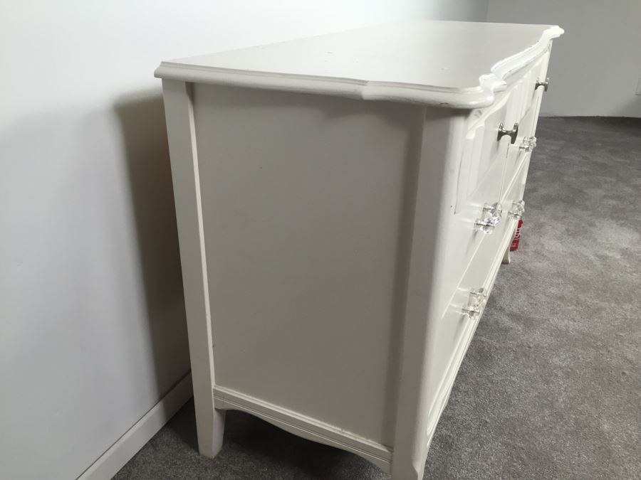 White Shabby Chic 6-Drawer Chest Of Drawers Dresser [Photo 5]