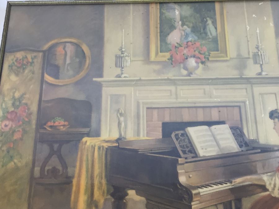 Vintage M. Ditlef Sonata Framed Print Large 1940's [Photo 5]