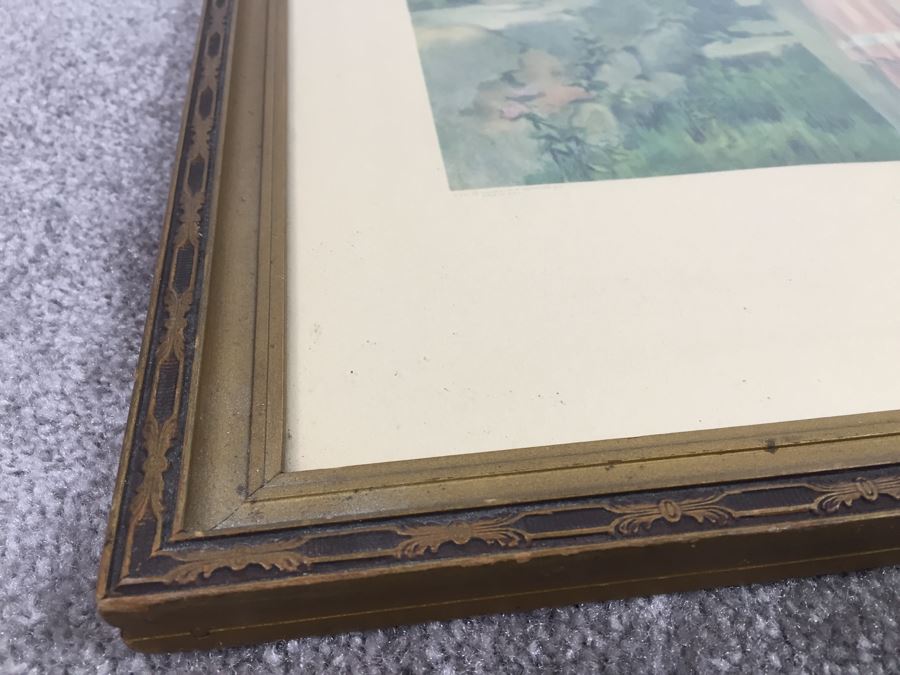 Vintage Bessie Pease Gutmann Print Titled 'Home Builders' In Vintage Frame [Photo 10]