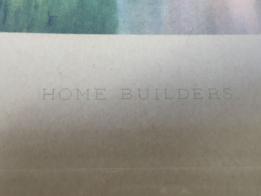 Vintage Bessie Pease Gutmann Print Titled 'Home Builders' In Vintage Frame [Photo 8]